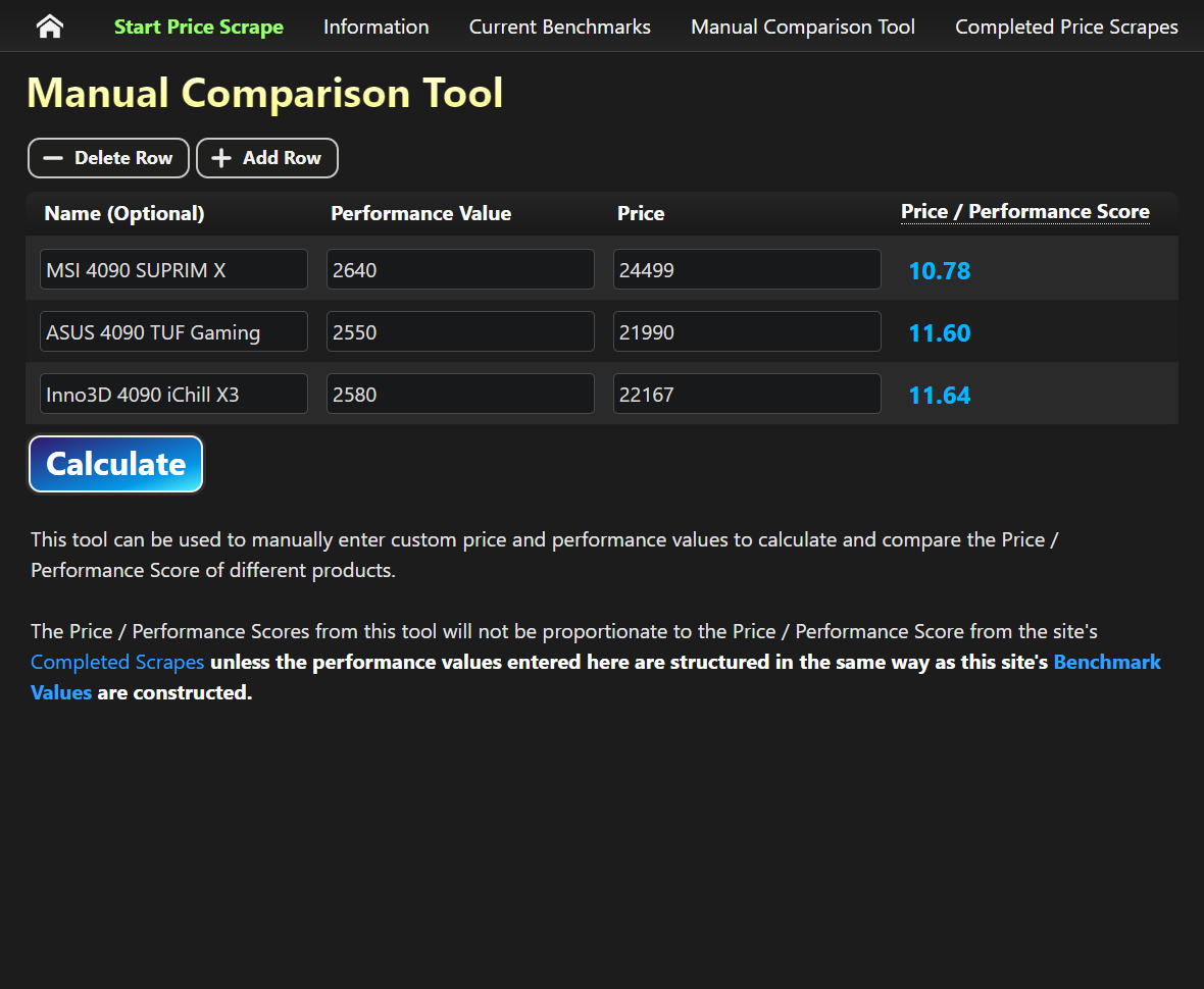 Price-Performance Scraper Preview Image 5